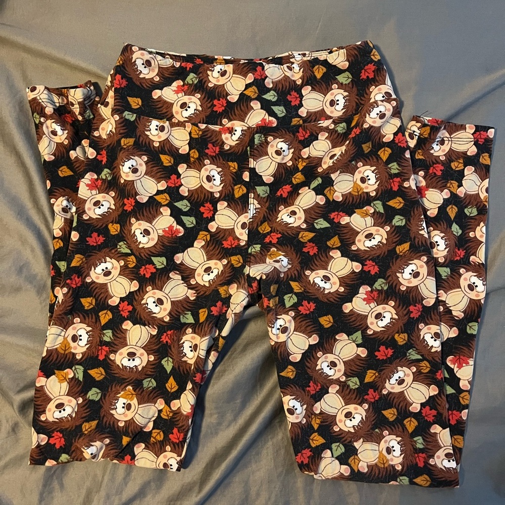 LuLaRoe One Size hedgehog leggings
